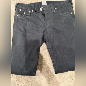 True Religion Black Straight Leg Jeans
